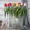 Colorful PU Texture Long Stem Tulip Artificial Flower