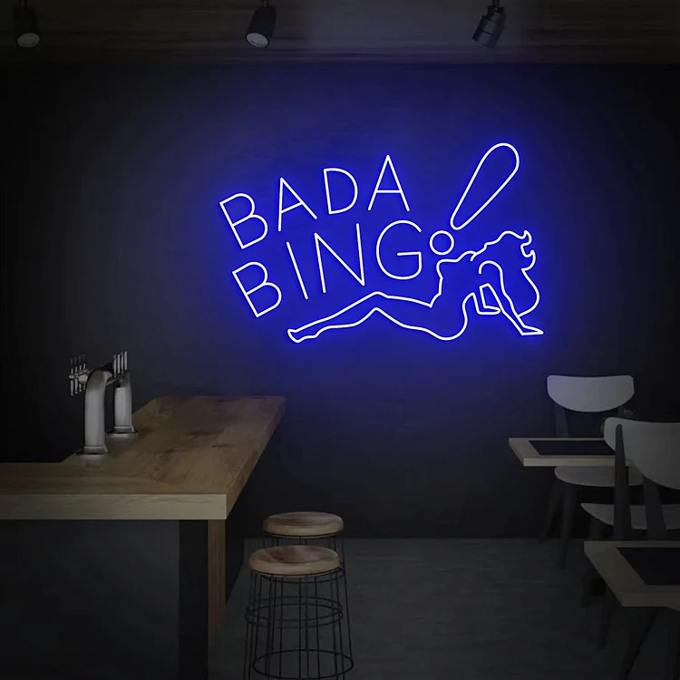 Bada Bing Sign Neon The Sopranos Strip club Sign for Bar