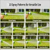 10-Mode Adjustable Garden Hose Nozzle With Coiled Spring Hose