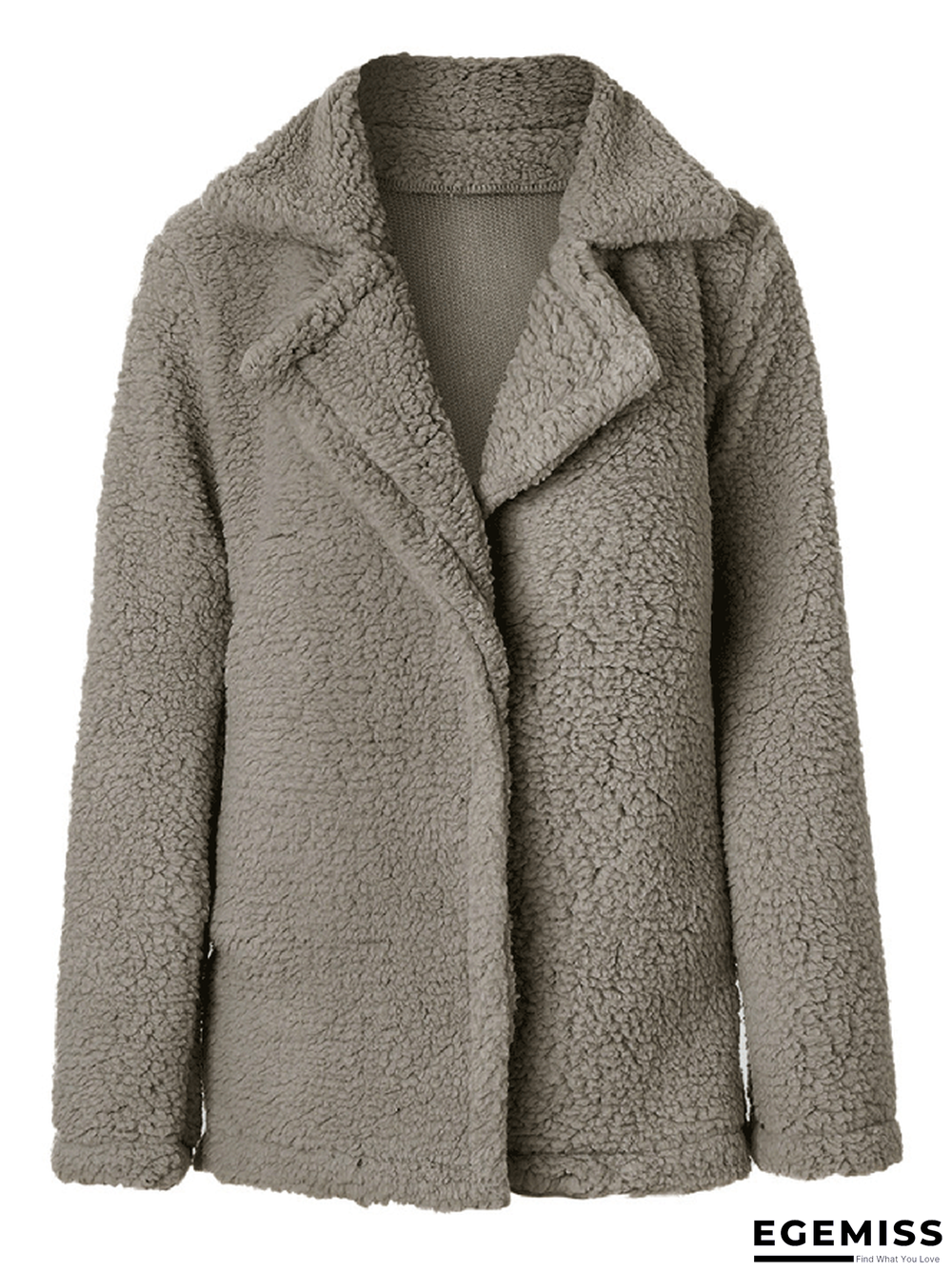 Casual Loosen Plush Lapel Outerwear | EGEMISS