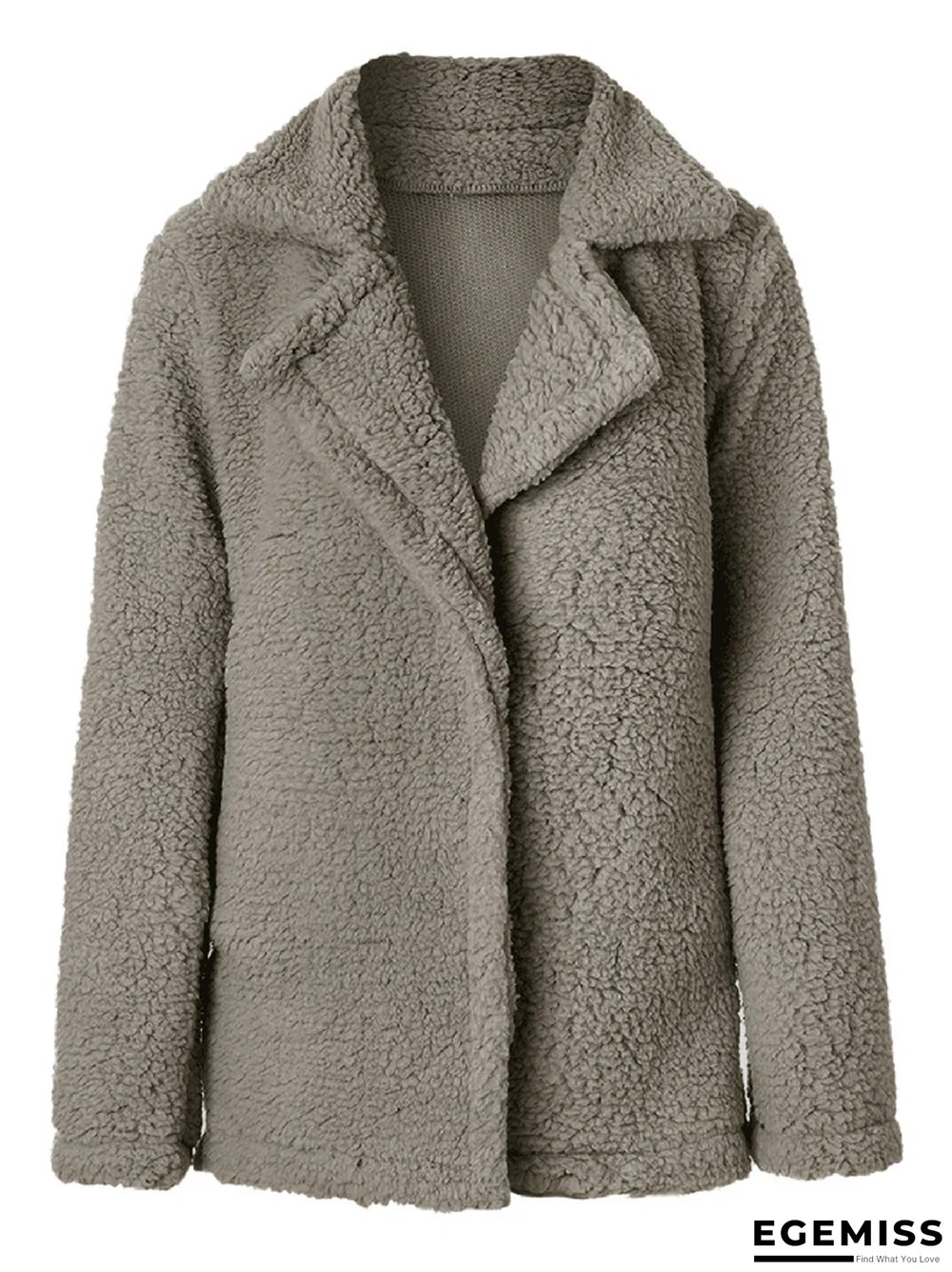 Casual Loosen Plush Lapel Outerwear | EGEMISS