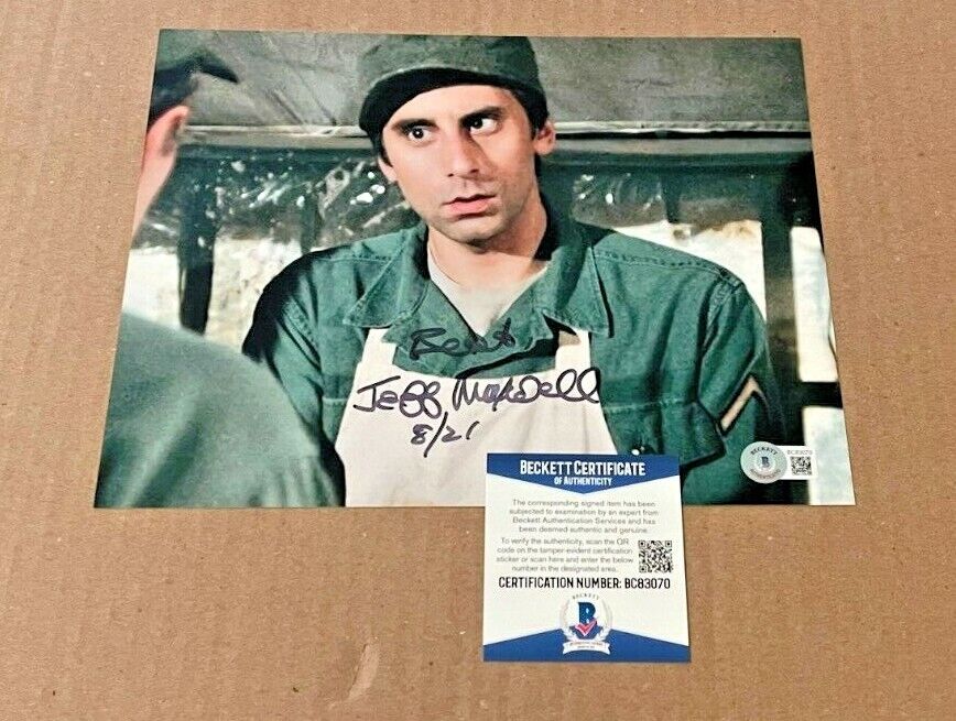 JEFF MAXWELL SIGNED MASH 8X10 Photo Poster painting BECKETT CERTIFIED BAS
