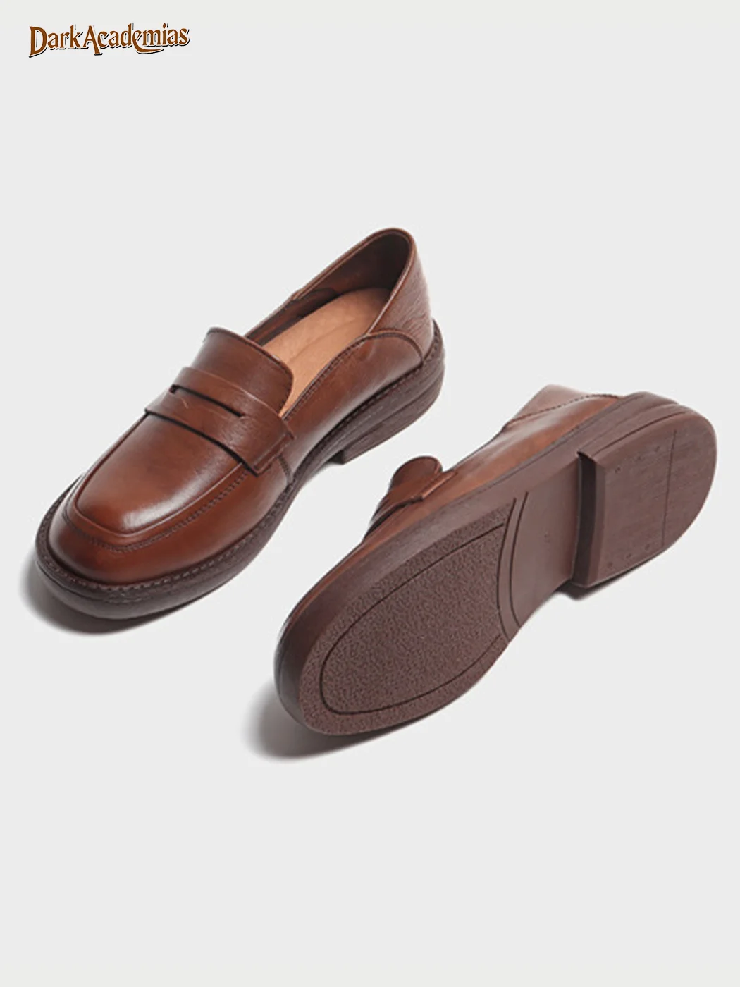Matte Premium Leather Flat Loafers / DarkAcademias /Darkacademias