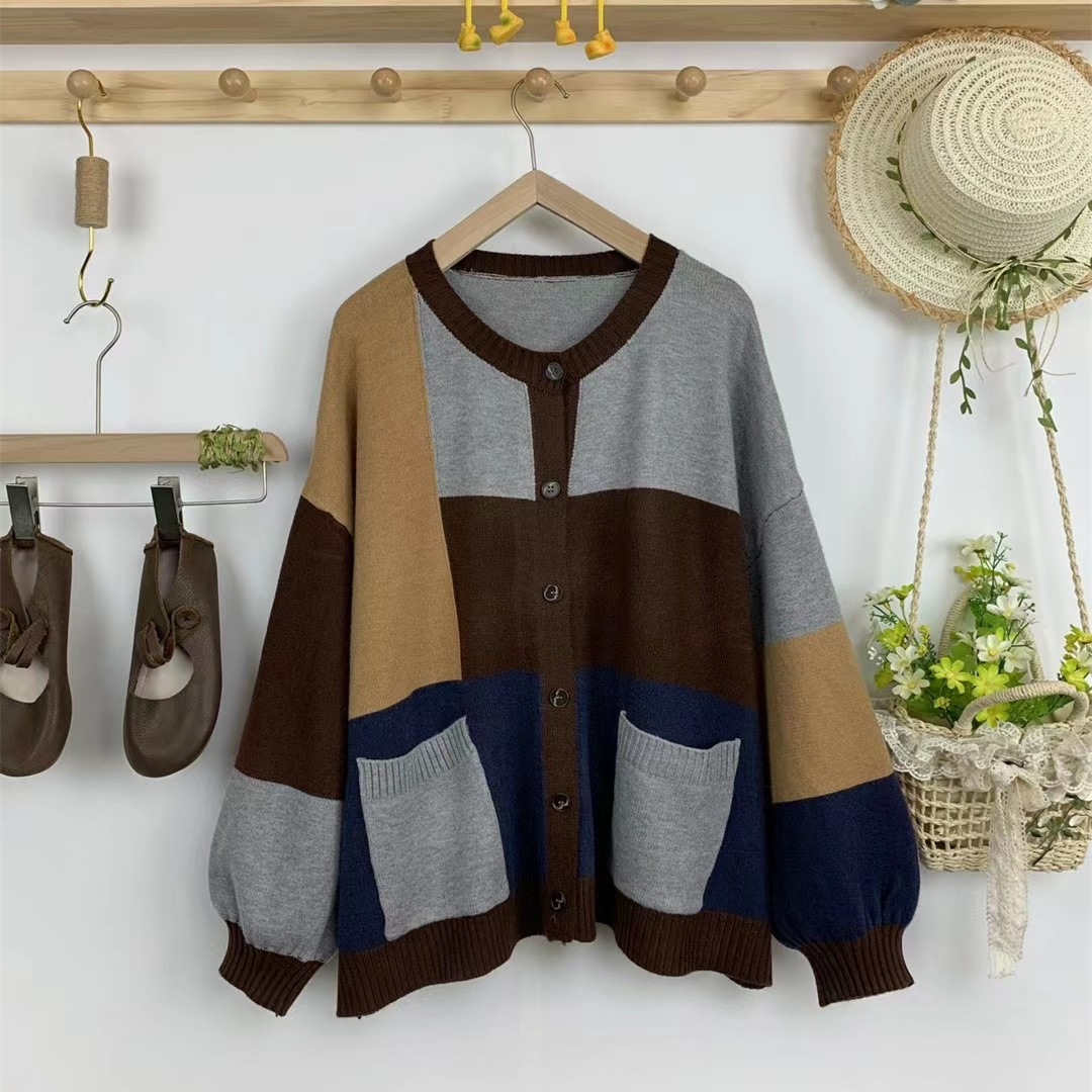 Chicfifth Sweater Women Winter Long Sleeve High Quality Autumn Vintage Top Knitted Cardigan