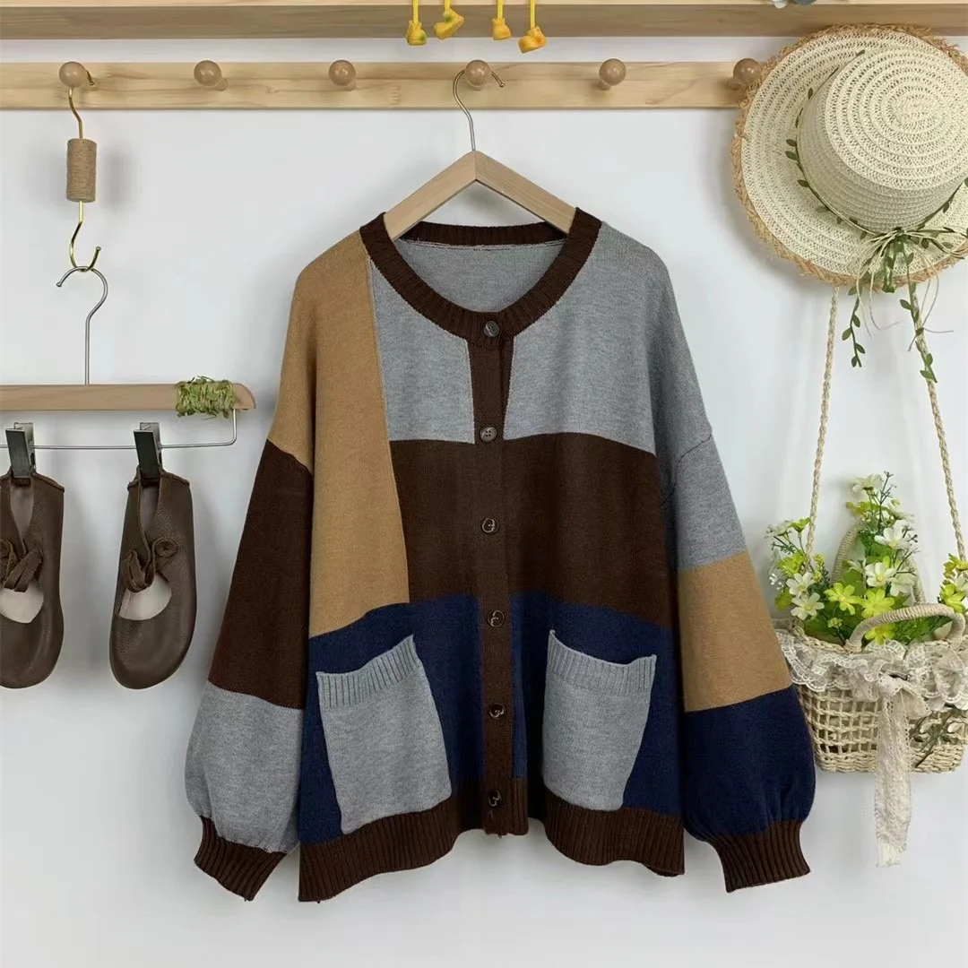 Chicfifth Sweater Women Winter Long Sleeve High Quality Autumn Vintage Top Knitted Cardigan