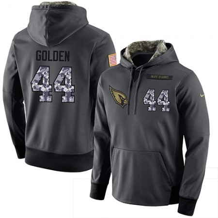 NFL Men's  Arizona Cardinals #44 Markus Golden Stitched Black Anthracite Salute to Service Player Performance Hoodie