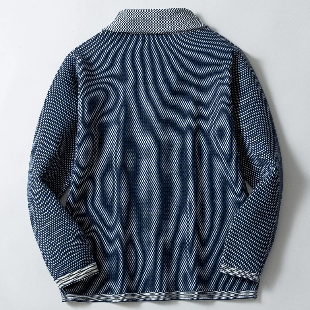 Uveng Uveng Men's Casual Casual Knitwear Jacket Autumn And Winter Three-Dimensional Bag Open Shirt Flipped Sweater SY0048