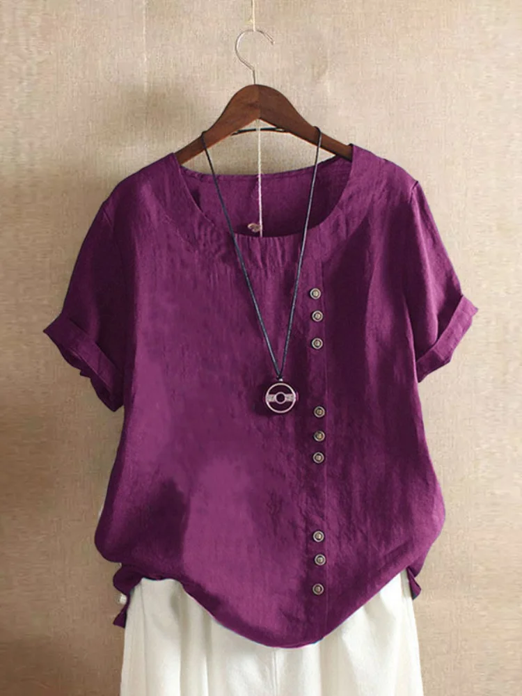 New Summer Oversize T-Shirt Large Casual Loose Cotton Linen Short Sleeve Pullover Tops Shirts For Women Woman Tshirts Clothes