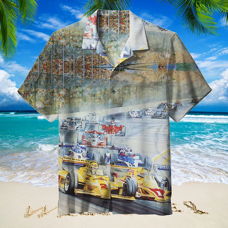 Indy 500 Turn One Ron Burton | Hawaiian Shirt