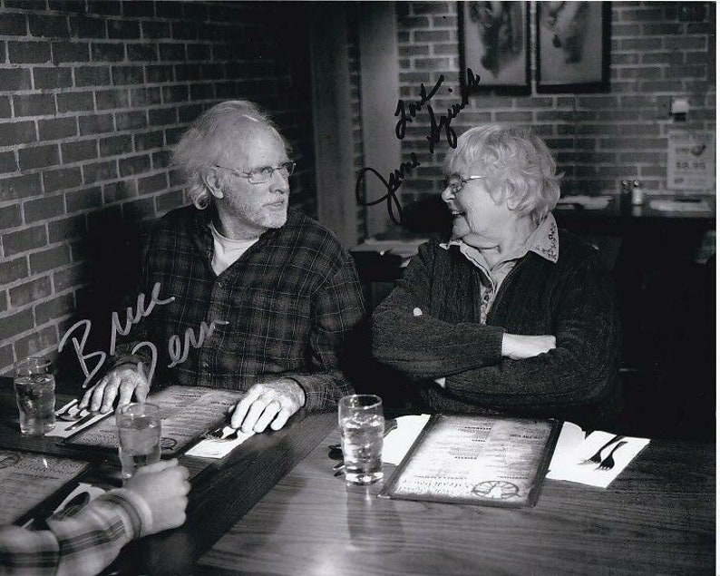 June squibb & bruce dern signed autographed nebraska Photo Poster painting