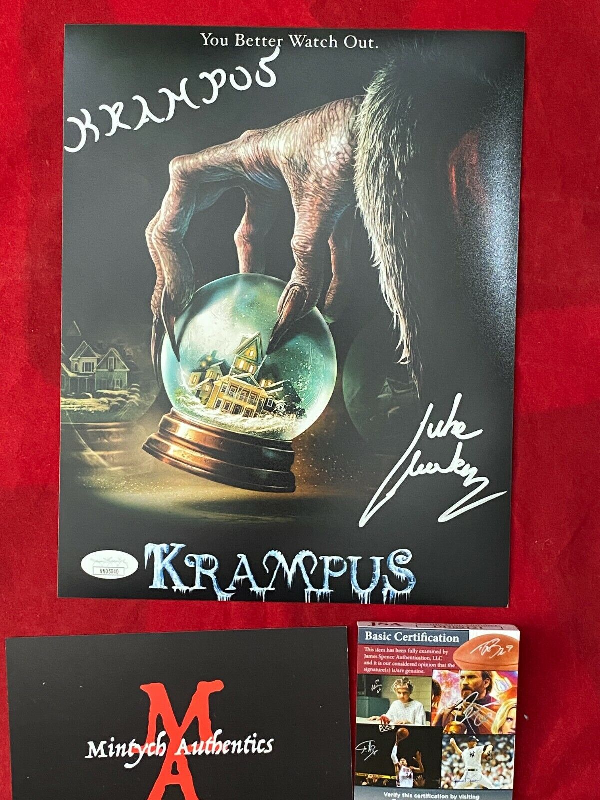 LUKE HAWKER AUTOGRAPHED SIGNED 8x10 Photo Poster painting! KRAMPUS! JSA COA! HORROR!