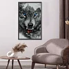 DIY Full Round Drill Diamond Painting 5D ferocious wolf Poster Kit
