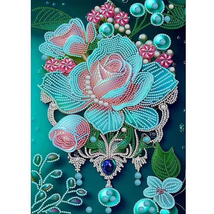 Partial Special-Shaped Diamond Painting - Jewelry Flower 30*40CM