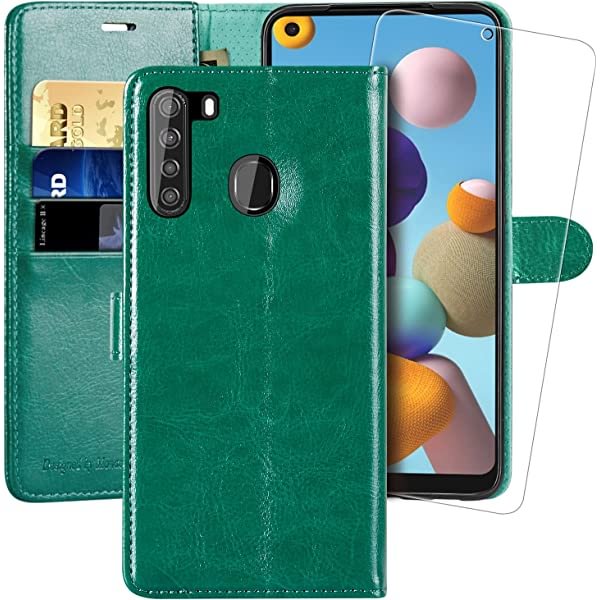 MONASAY Samsung Galaxy A21 Wallet Case, 6.5 inch 