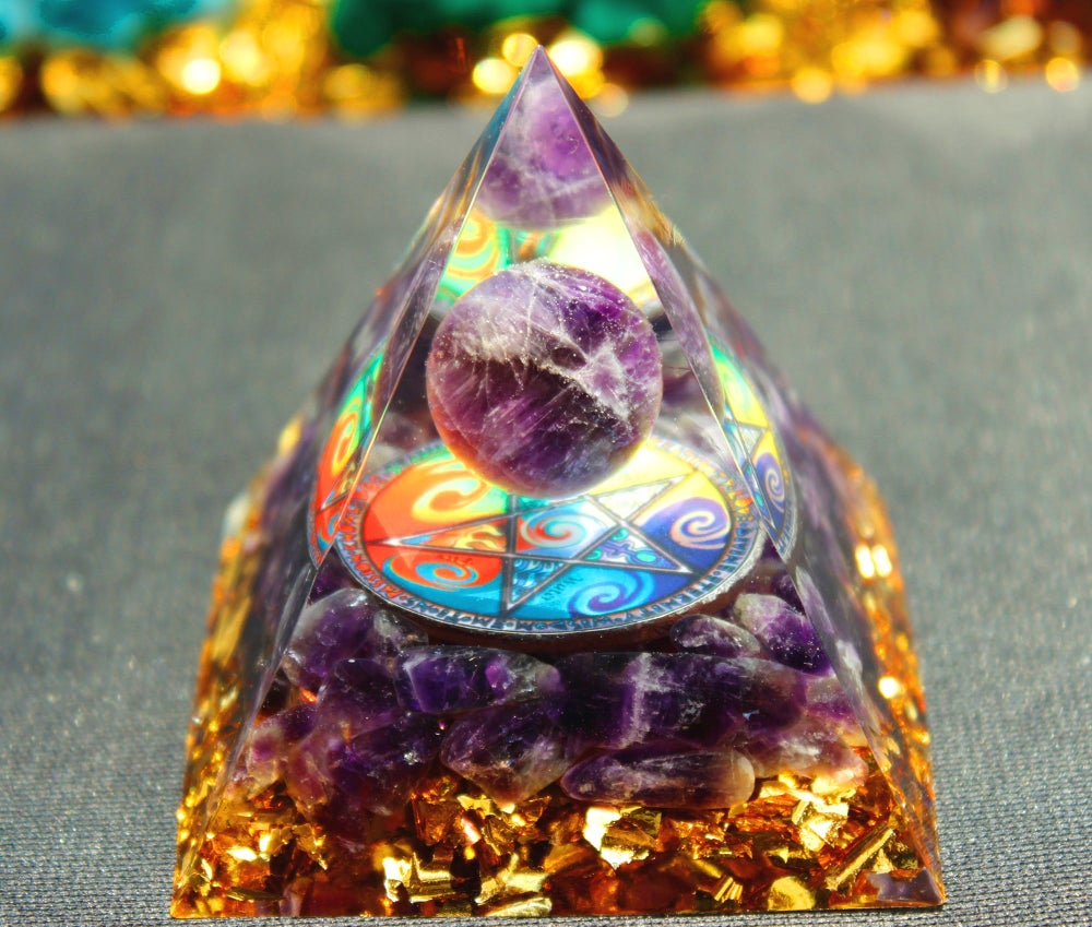 

Orgone Pyramid Chakra - Amethyst, 501 Original