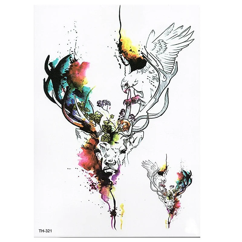 Waterproof Temporary Tattoo Sticker Butterfly Flower Wing Fake Tatto Flash Tatoo Tatouage Temporaire Back Chest For Women Girl