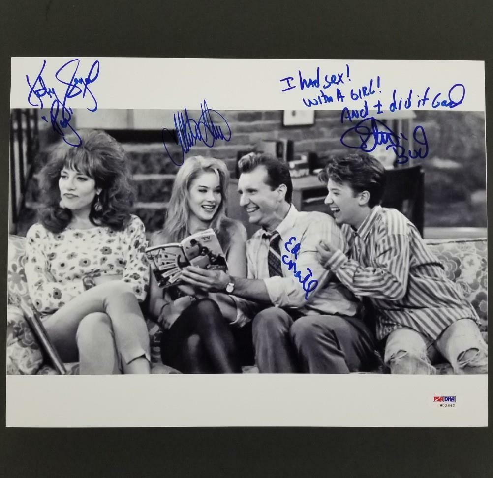 Married With Children Cast signed 10x13 Photo Poster painting Inscription O'Neill Sagal (B)~ PSA