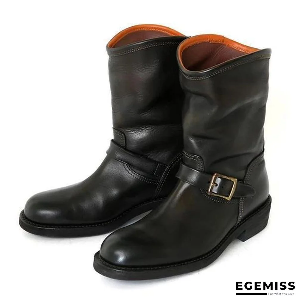 Men's Genuine Leather Engineer Boots | EGEMISS