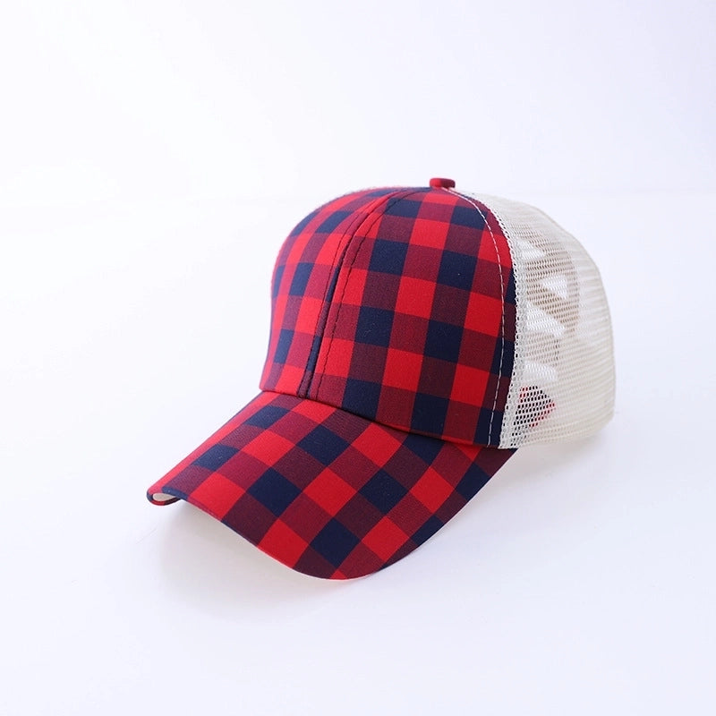 Unisex Casual Minimalist Stripe Lattice Flower Curved Eaves Baseball Cap