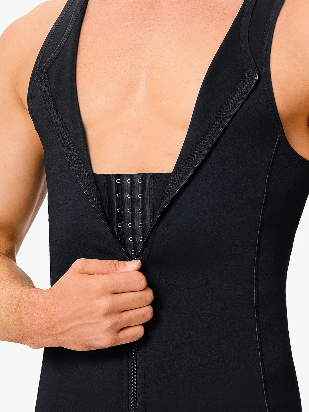 Zipper Belly Compression Workout out Waist Trainer Shapewear Tank Top