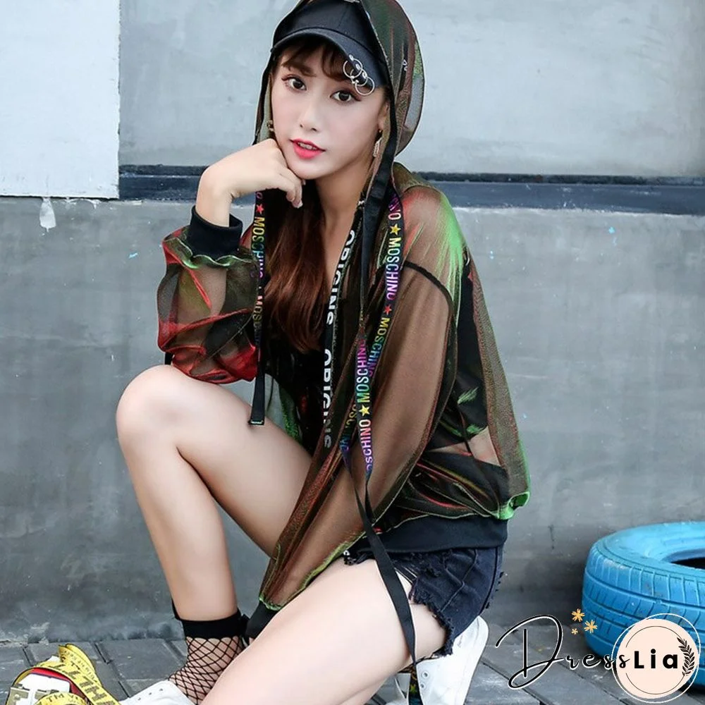 Coat Women Jackets Harajuku Coats And Jacket Streetwear Windbreaker Loose Ribbon Baseball Uniform Sun Summer