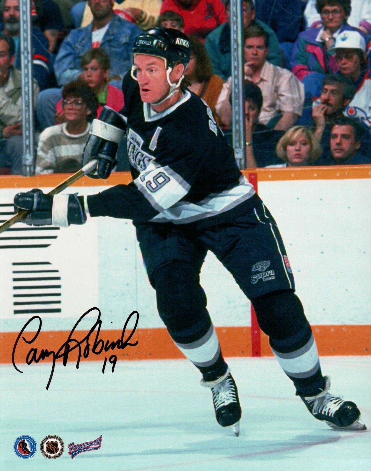 Larry Robinson Signed 8X10 Autograph Photo Poster painting Canadiens Los Angeles Kings w/COA