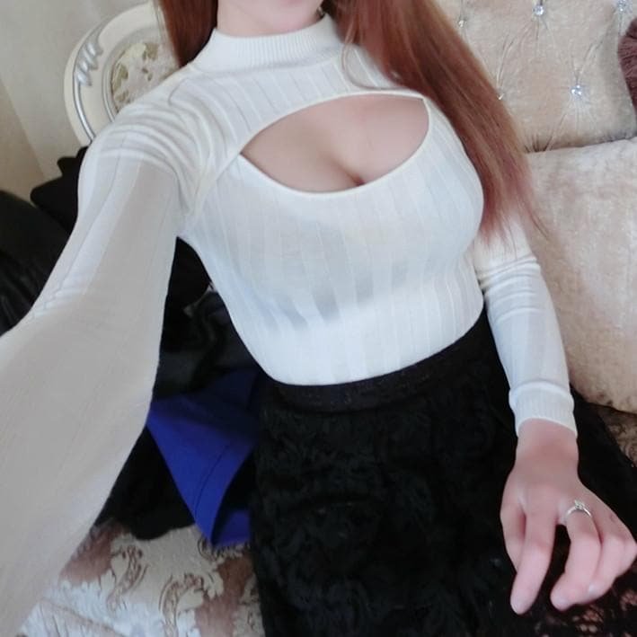 S-XL White/Black Open Chest Key Hole 