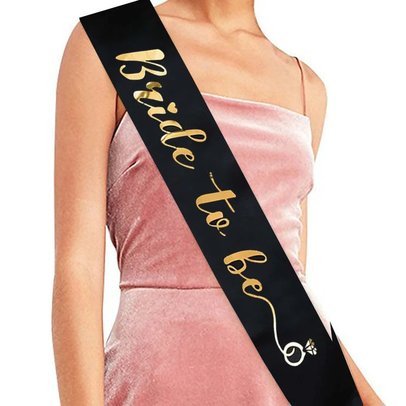 Wedding Decoration Bridal Shower Veil Team Bride To Be Satin Sash Balloon Bachelorette Party Girl Hen Party Decoration Supplies