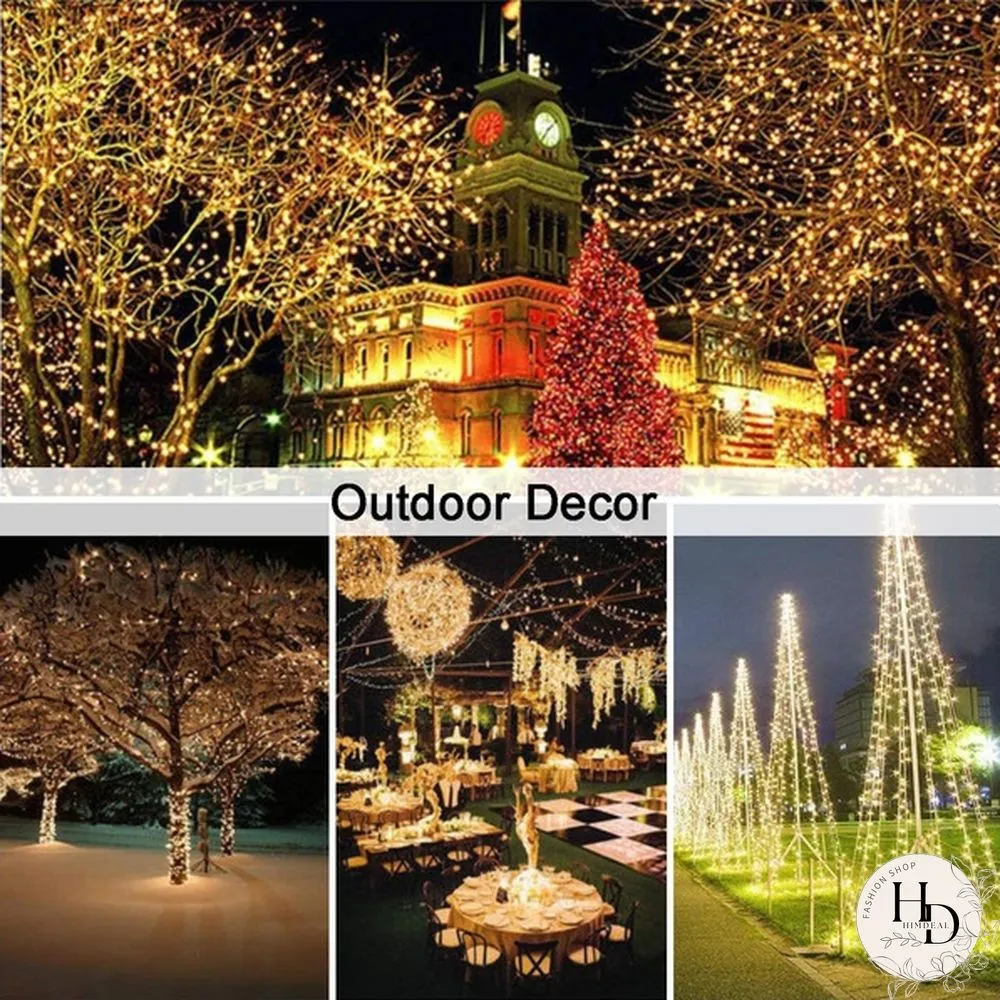 2Pack 10M/20M/30M Solar String Lights 8 Modes Solar Powered Copper Wire Fairy Lights IP65 Waterproof Indoor Outdoor Lighting for Home, Garden, Party, Path, Lawn, Wedding, Christmas, DIY Decoration