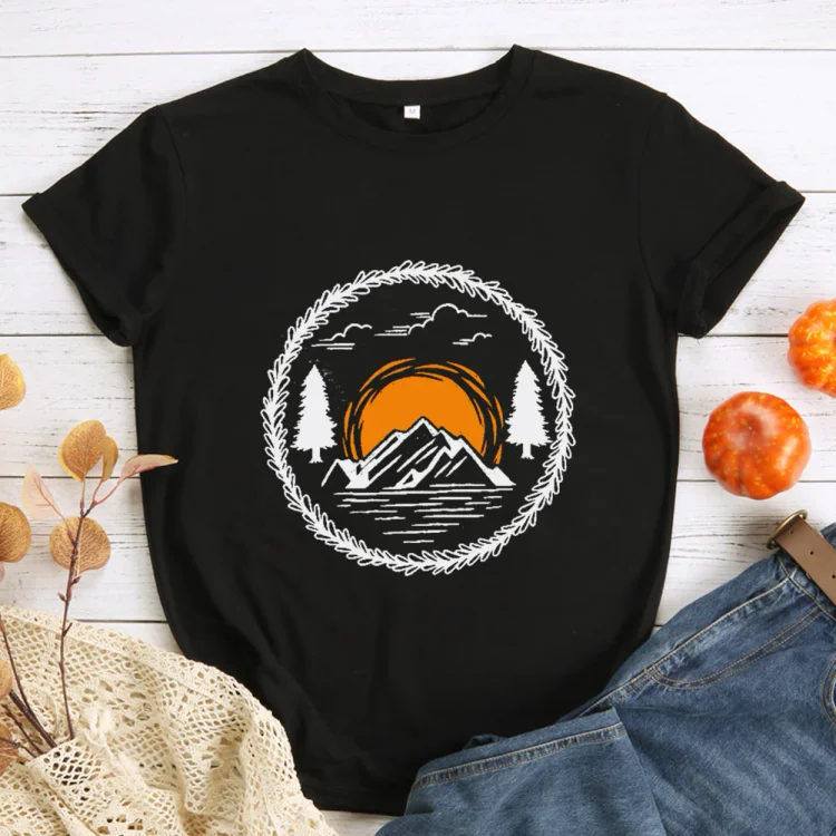 PSL-Mountain lakeside  T-shirt Tee -00899