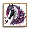 Pink Butterfly Horse 5D DIY Diamond Art Painting Kit Partial Drill 30x30cm