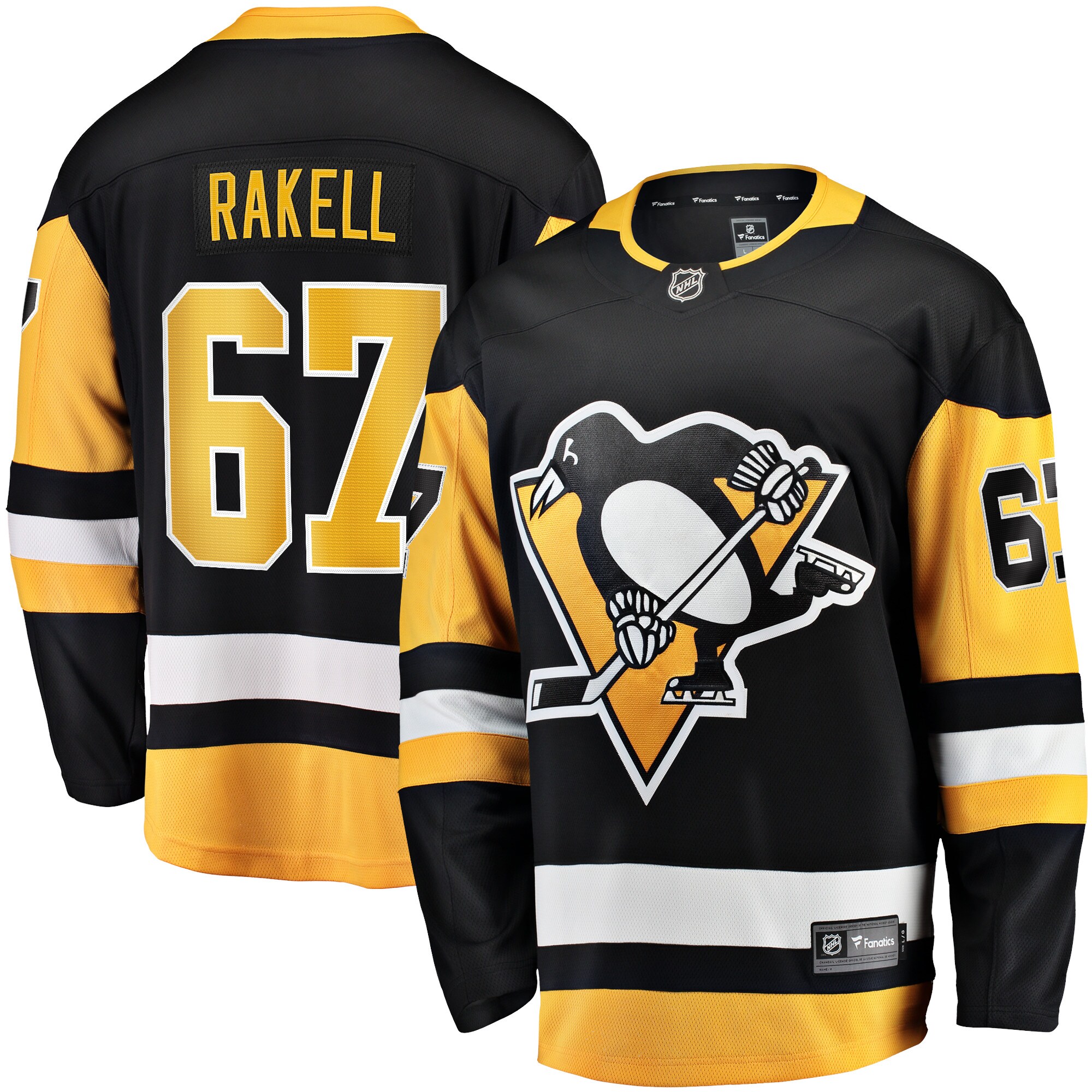 Rickard Rakell Pittsburgh Penguins Fanatics Home Breakaway   Jersey &ndash; Black mysite
