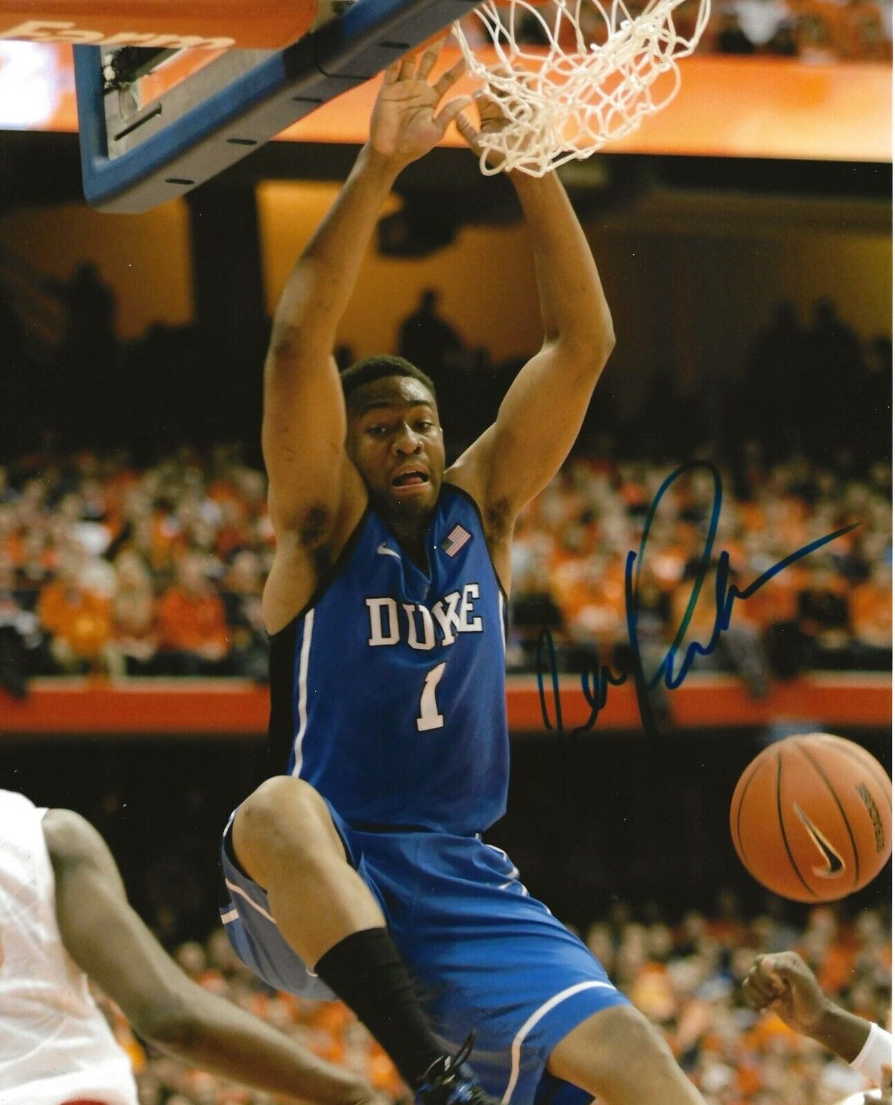 Jabari Parker signed Duke Blue Devils 8x10 Photo Poster painting autographed