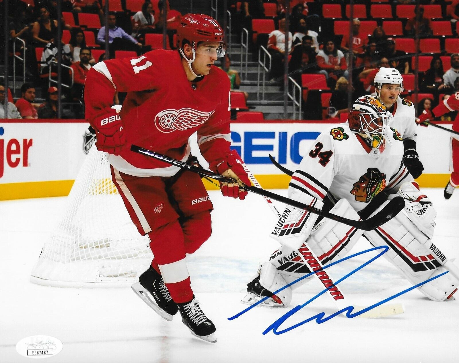 Filip Zadina signed Detroit Red Wings 8x10 Photo Poster painting autographed 7 JSA