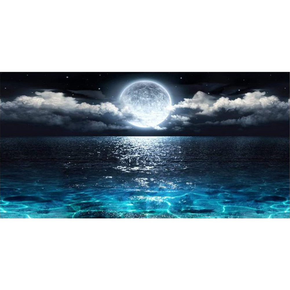 

Sea Moon - Square Drill Diamond Painting - 80*40CM (Big Size), 501 Original