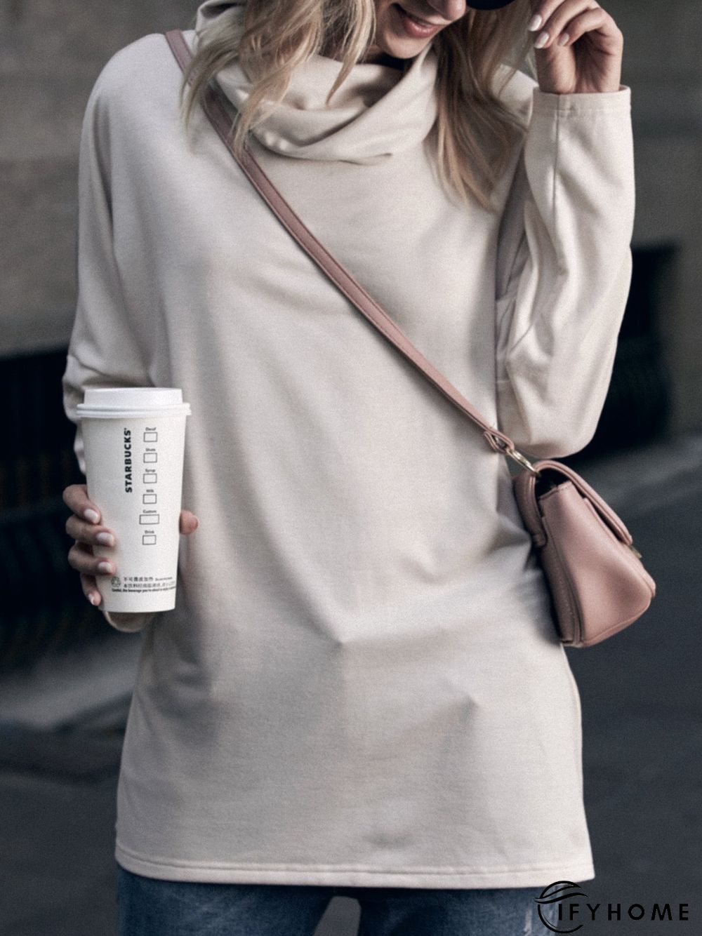 Shift Long Sleeve Solid Cotton-Blend Shirts & Tops | IFYHOME