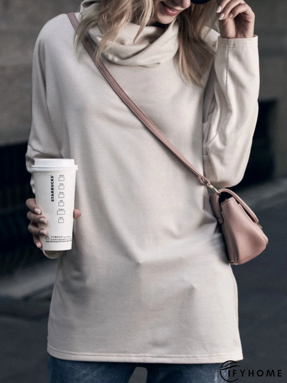 Shift Long Sleeve Solid Cotton-Blend Shirts & Tops | IFYHOME