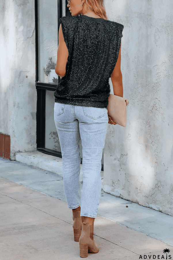 Time To Shine Sequin Tank