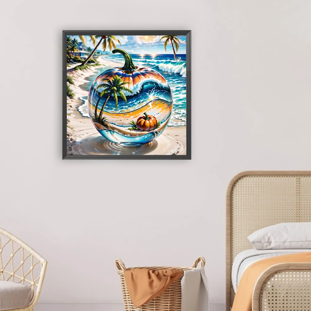 Diamond Painting - Full Round Drill - Beach(Canvas|30*30cm)