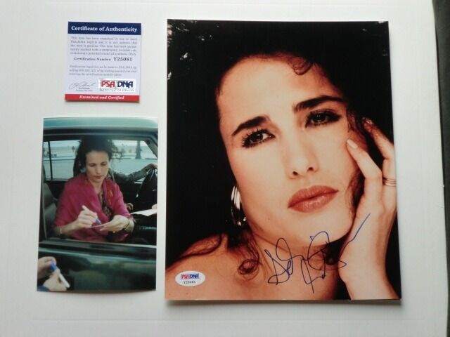 Andie MacDowell Hot! signed 8x10 Photo Poster painting PSA/DNA cert PROOF!!