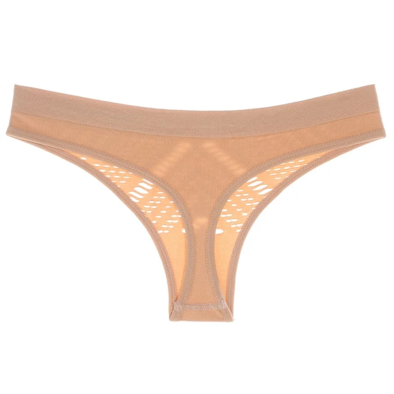 Sexy Hollow Out Low Rise Panties Women G String Comfort Seamless Briefs Lingerie Breathable Fitness Intimates Underwear lenceria