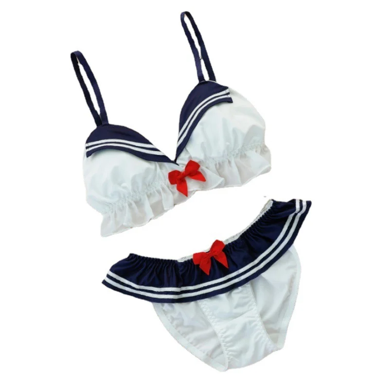 Uveng Lingyun Lingerie Two-Dimensional Beauty Warrior Cute Bikini Cotton Pad Three-Point Sexy Passion Suit Woman