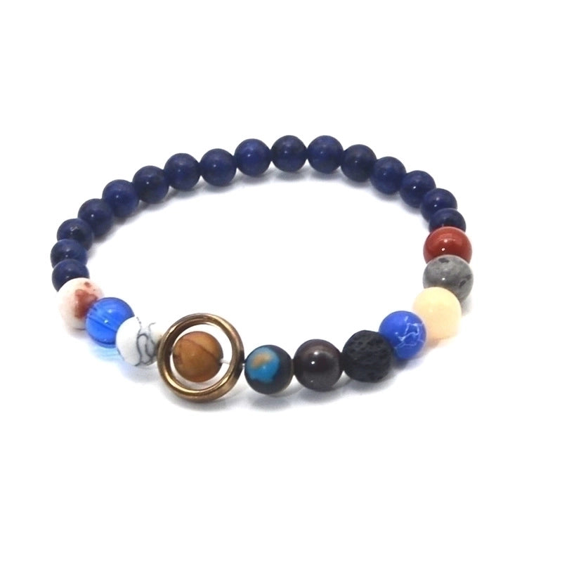 Best Selling Explosions Natural Volcanic Stone Colorful Energy Bracelet Agate Stone Natural Stone Bracelet