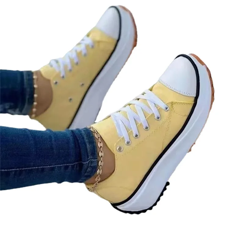 Breakj Breakj Casual Single-Shoe Women's Shoes 2025 New Four-Season Round Head With Thick-Bottomed Canvas Shoes