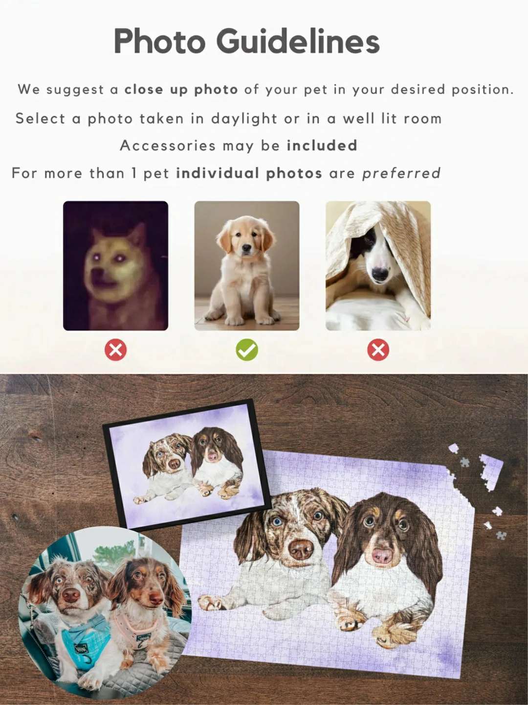 Custom Pet Jigsaw Puzzles Gift