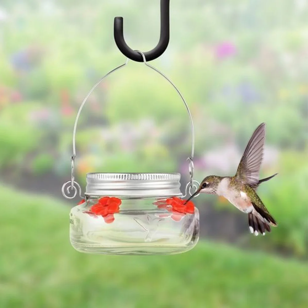 Beautiful canned hummingbird feeder with three ports