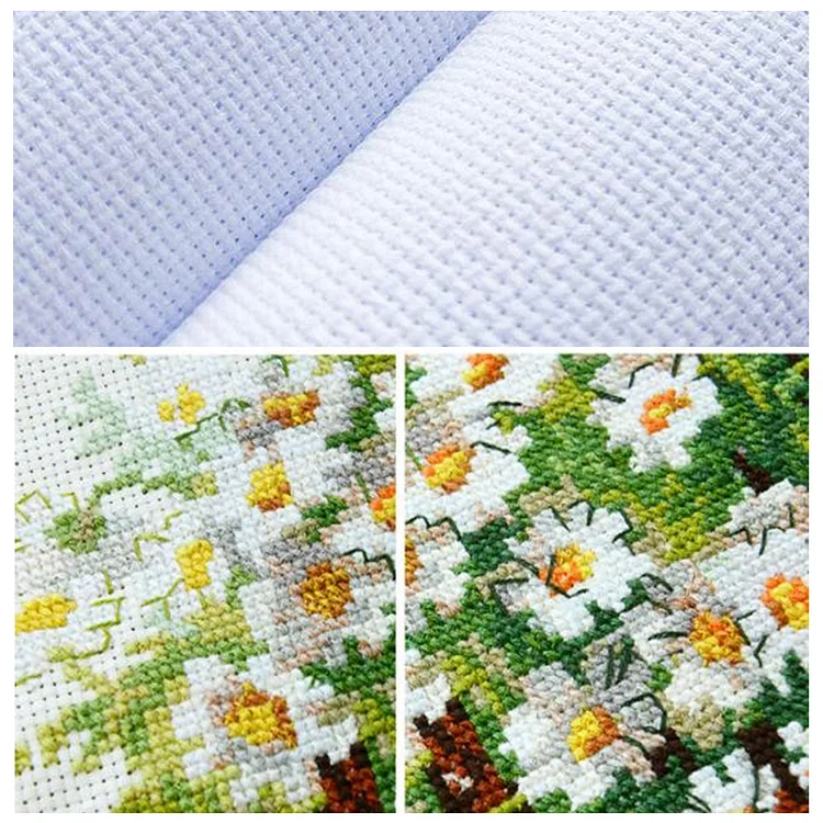 Kit De Point De Croix Bonhomme De Neige – Toile 14 Ct, Neuf, Motif Noël