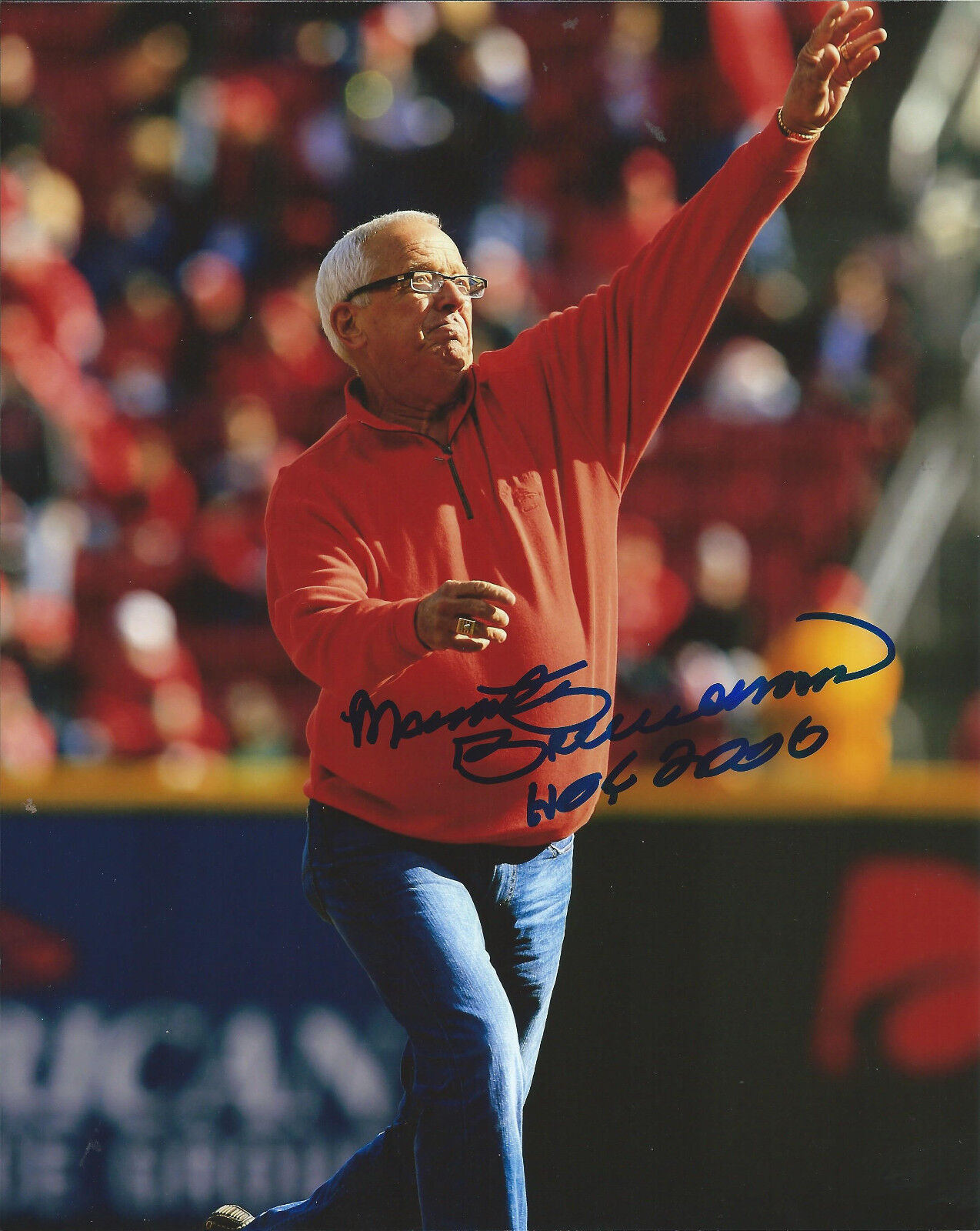 MARTY BRENNAMAN signed autographed CINCINNATI REDS 8x10 Photo Poster painting HOF 2000 w/COA