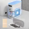 Trash Can Narrow Garbage Container Bin with Press Type Lid for Bathroom Kitchen