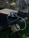 Stainless Steel Gas Canister Hanging Hook with Opener for IGT Camping Table